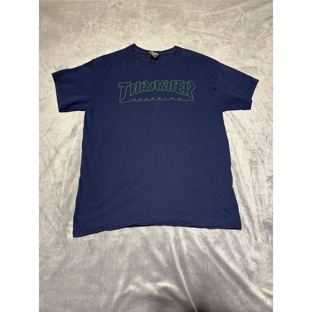 Thrasher Magazine Men Size M Circuit Goat Blue Short Sleeve